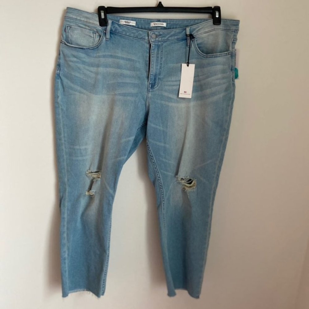 Vigoss Marley Erika Frayed Jeans Size 24